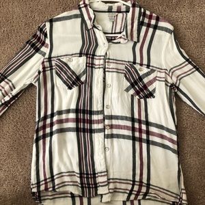 black and white plaid shirt